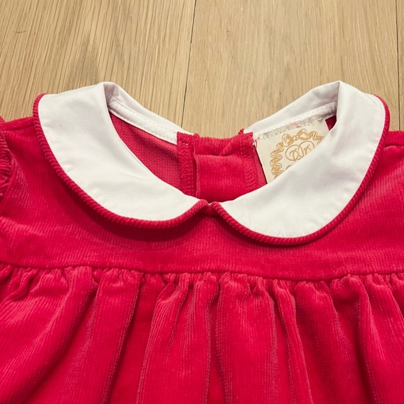 The Beaufort Bonnet Company TBBC Corduroy Short Sleeve Holly Day Dress 2T Pink - Picture 8 of 16